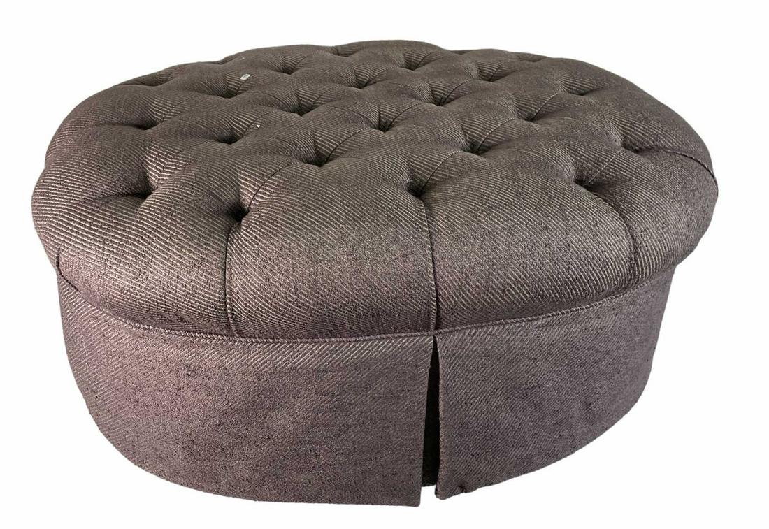 OTTOMAN ON CASTERS: OTTOMAN ON CASTERS. Height: 15 in. by Width: 37 in. by Depth: 28 in.