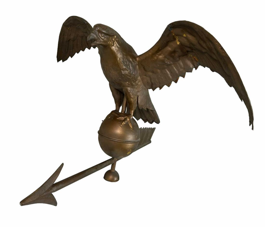 19th CENTURY COPPER EAGLE WEATHERVANE (1 of 4)