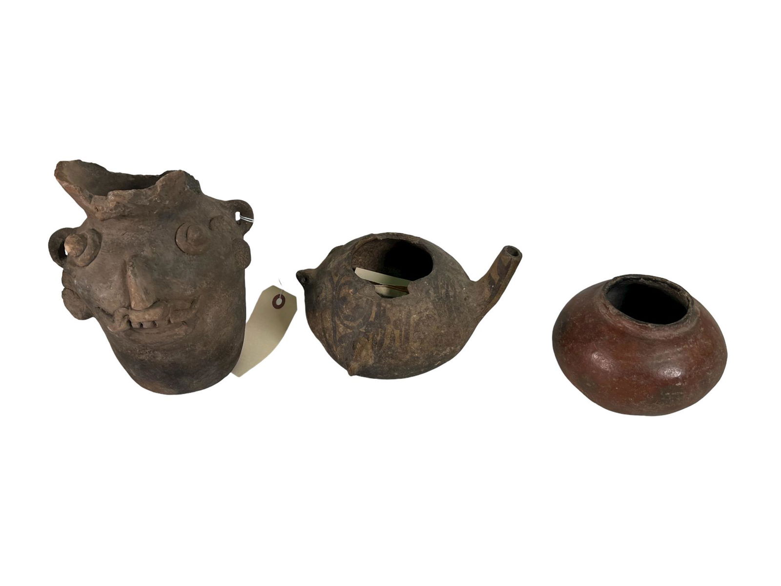3 PC PRE COLUMBIAN POTTERY (1 of 6)