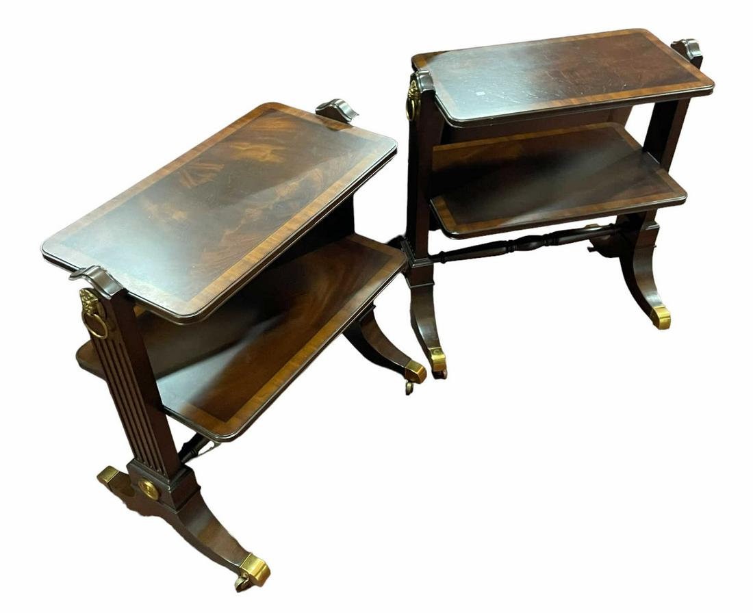 PAIR OF MAITLAND-SMITH MAHOGANY SIDE TABLES (1 of 5)