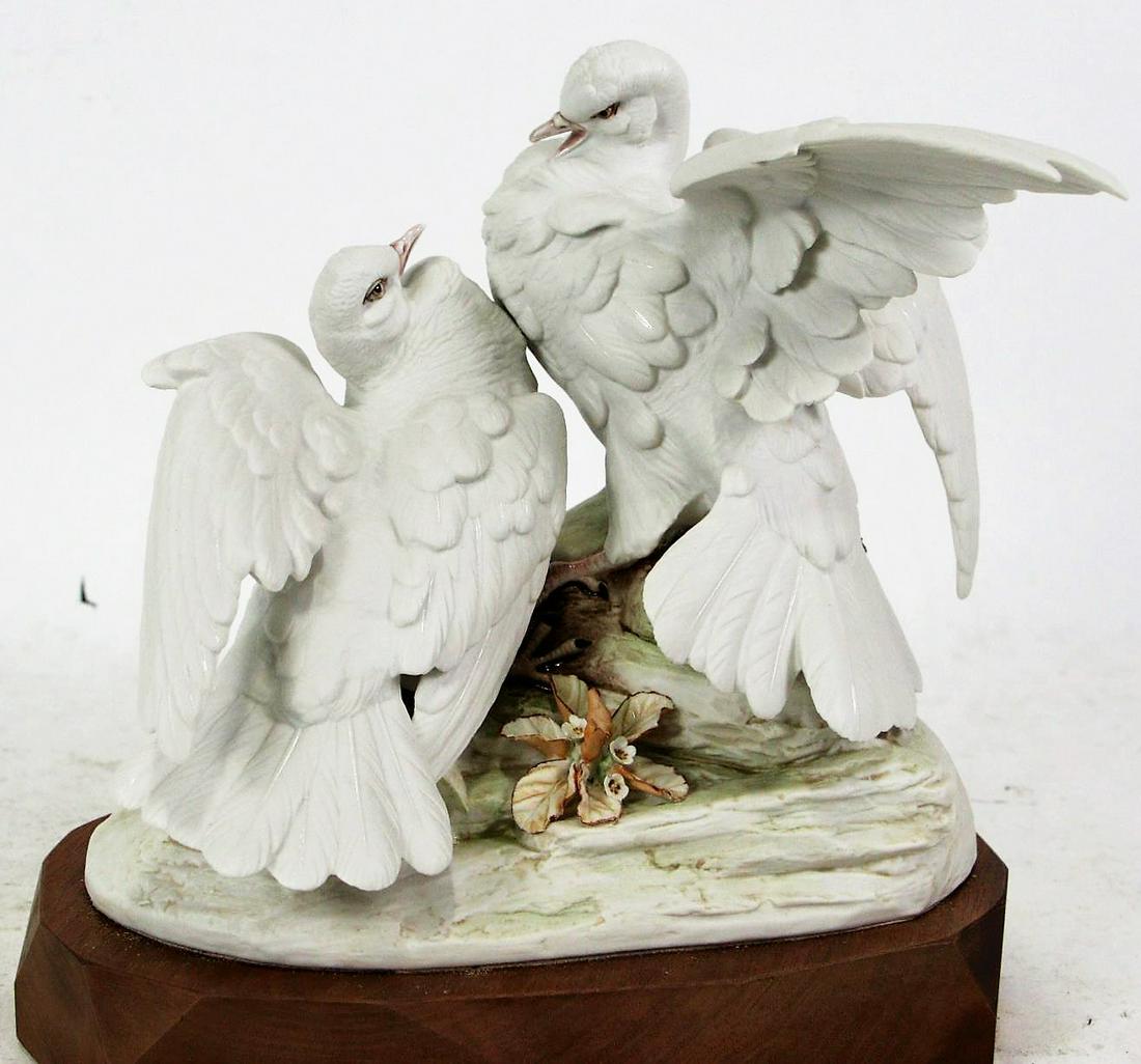 ROYAL CROWN BISQUE PORCELAIN DOVES FIGURINE (1 of 2)