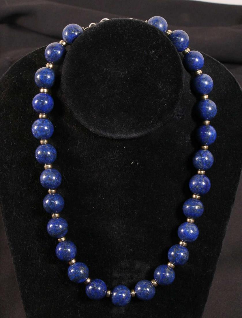LAPIS & GOLD NECKLACE (1 of 2)