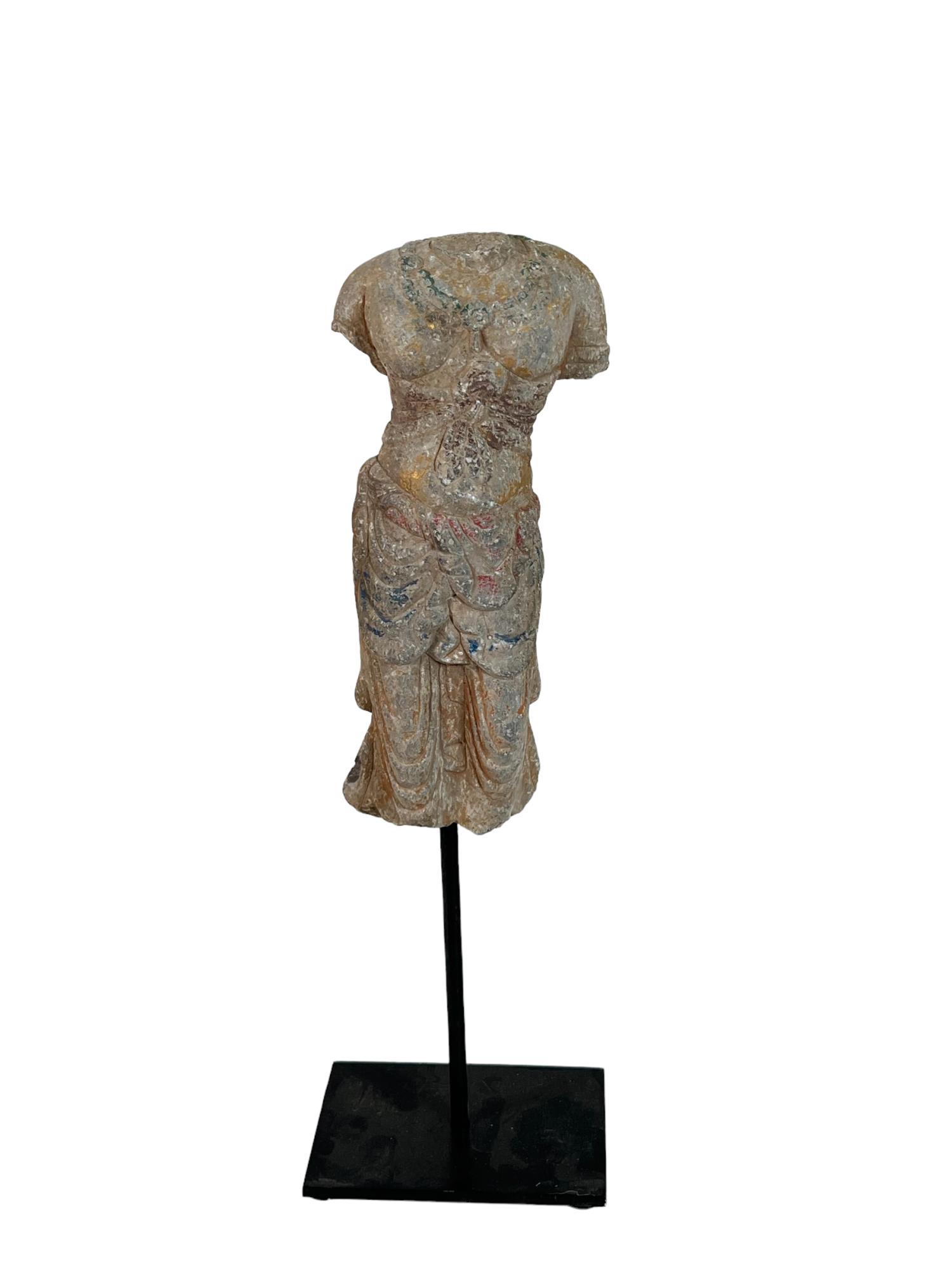 BUDDHA TORSO STATUE ON STAND (1 of 2)