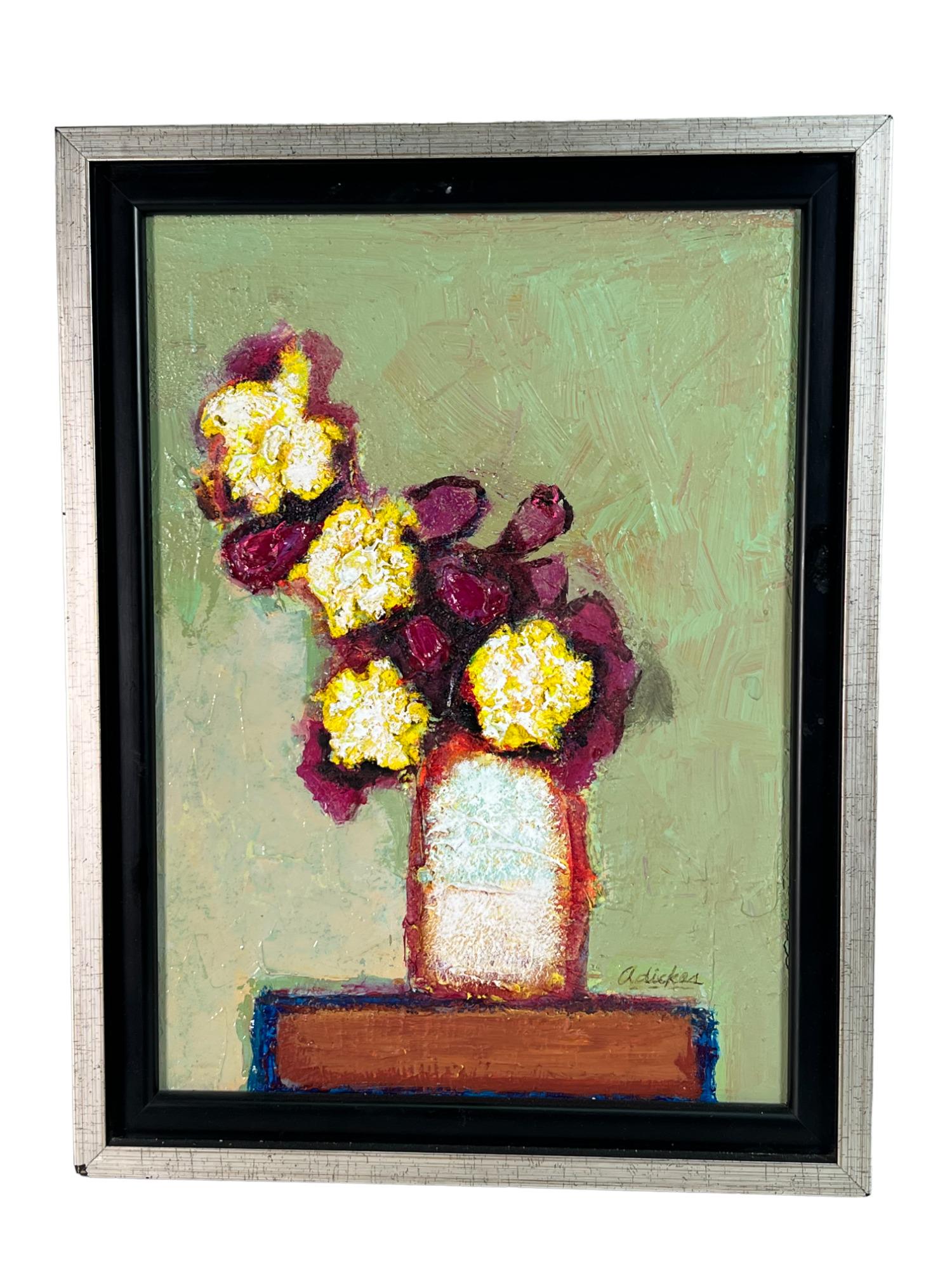 DAVID ADICKES STILL LIFE ACRYLIC ON PANEL PAINTING (1 of 3)
