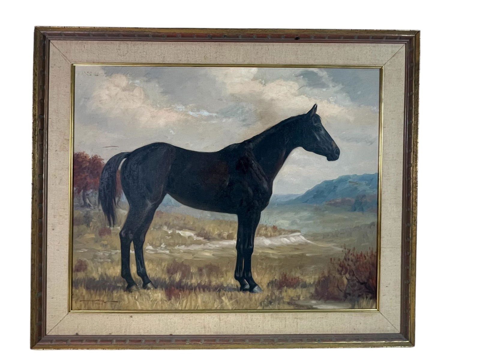 19TH C OIL ON MASONITE BY W.H. GORE (1 of 4)