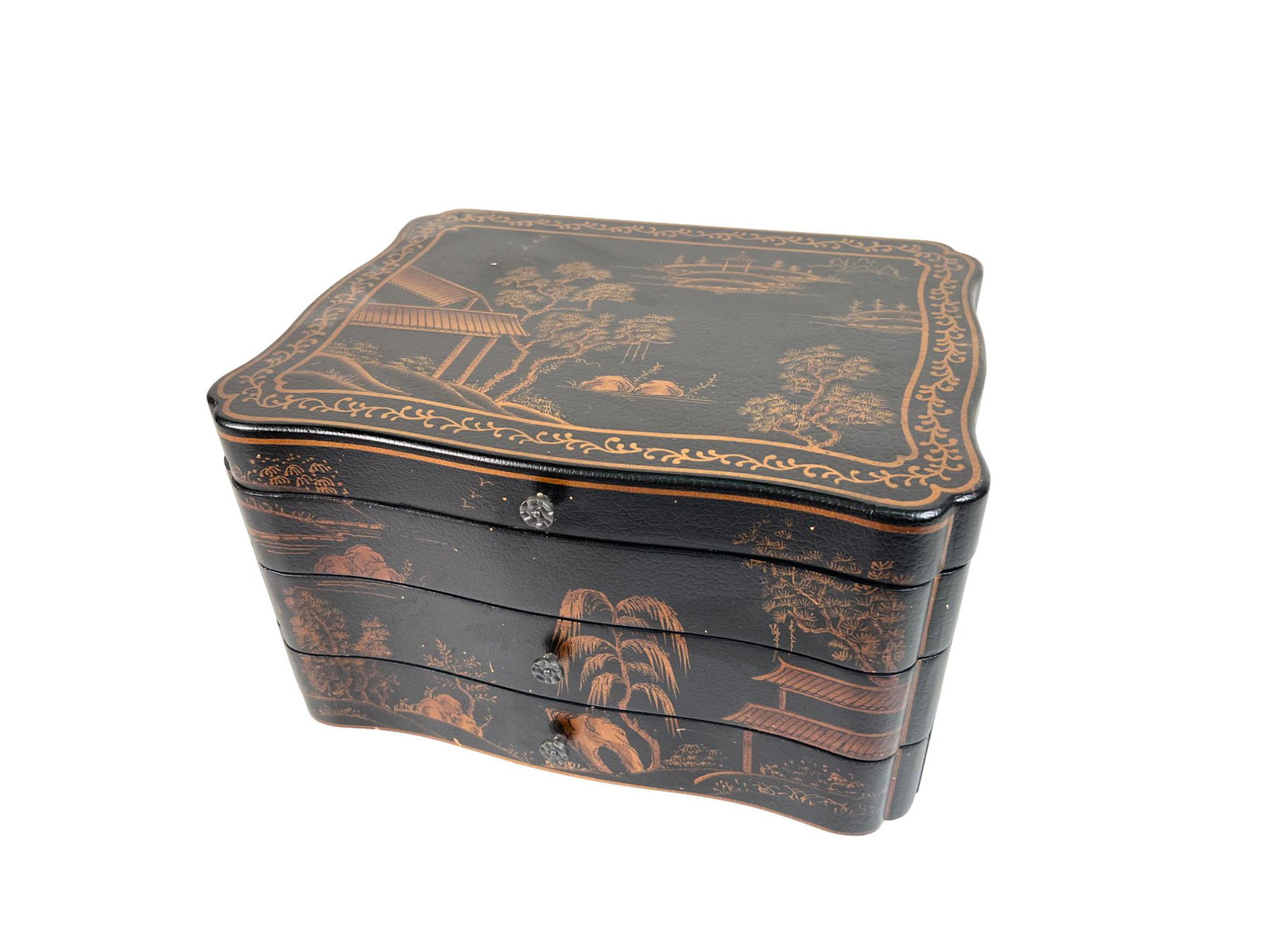 CHINESE DECORATED FLATWARE BOX (1 of 3)