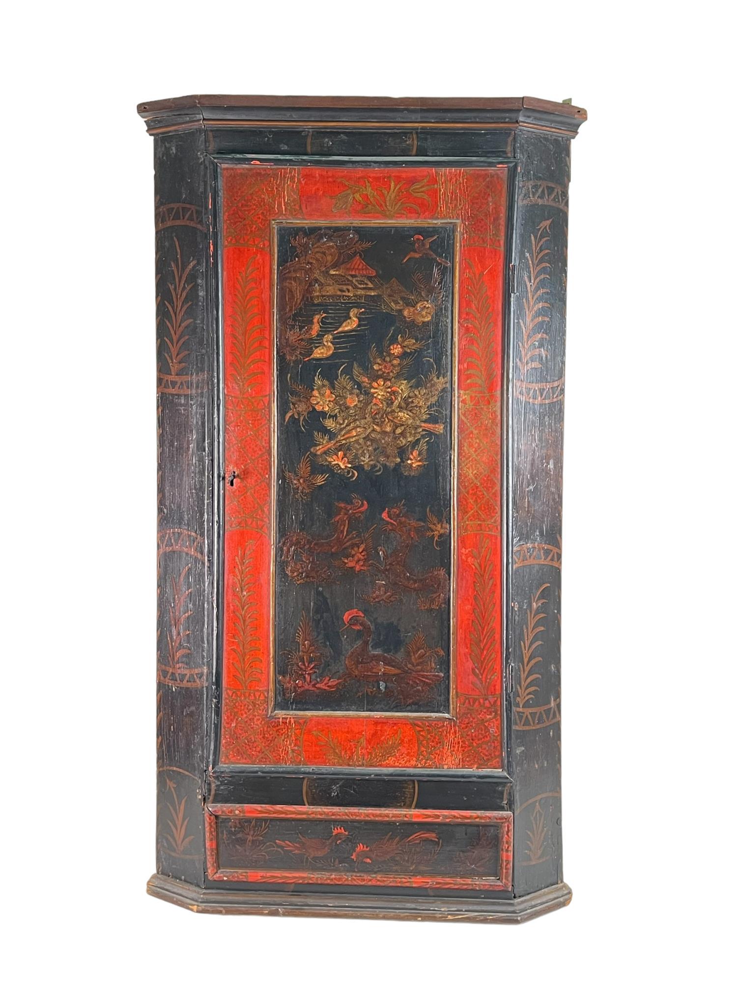 19TH C HANGING CORNER CABINET (1 of 4)