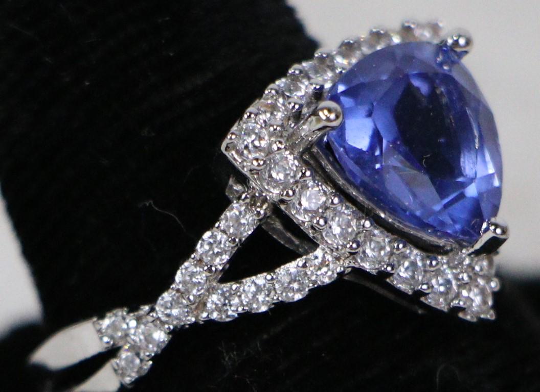 SPECIAL CUT TANZANITE DINNER RING (1 of 1)