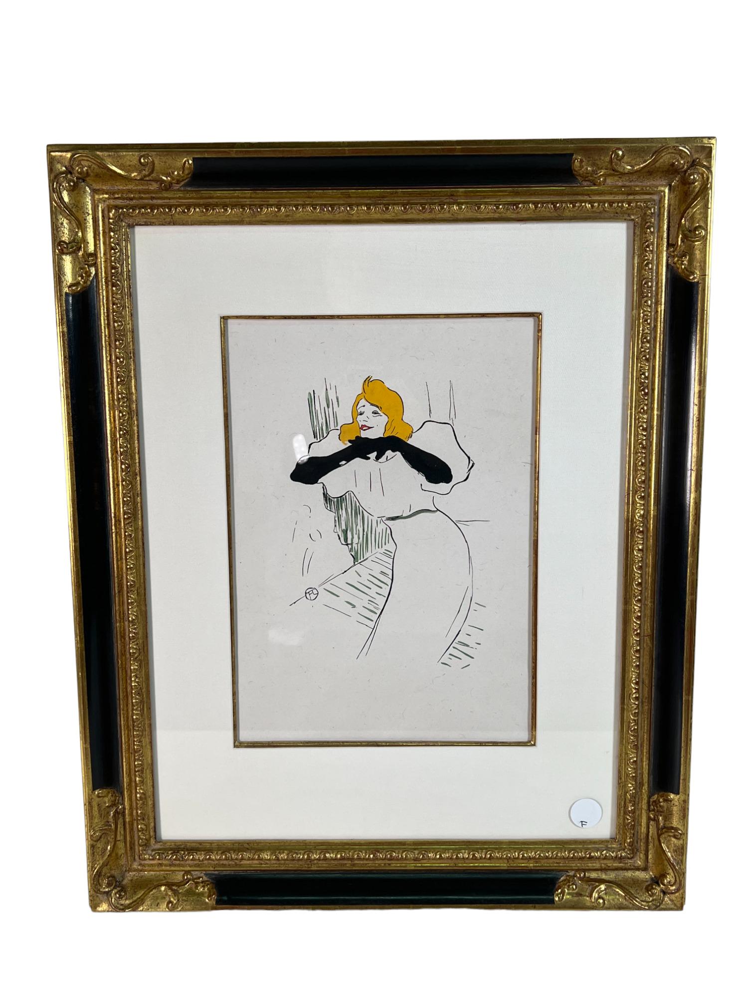 HENRI DE TOULOUSE-LAUTREC "YVETTE GILBERT" (1 of 3)
