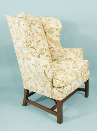 KITTINGER WING CHAIR: KITTINGER WING CHAIR Height: 47 in. by Width: 35 in. by Depth: 38 IN.