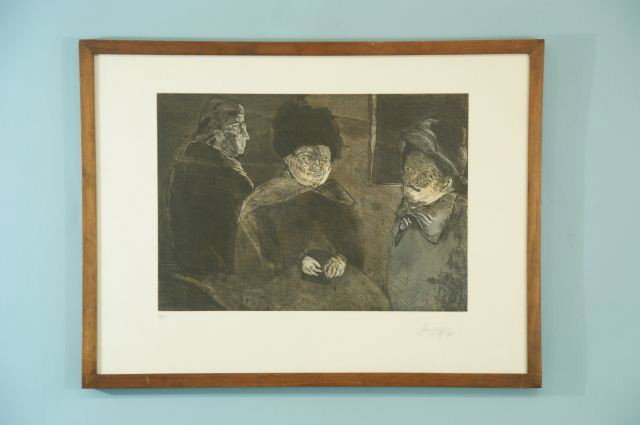 JOSE CUEVAS "SELF-PORTRAIT WITH MODELS" #49/50: JOSE LUIS CUEVAS "SELF-PORTRAIT WITH MODELS" ETCHING WITH AQUATINT, EDITION NUMBER 49/50. Height: 15 in. by Width: 21 in.