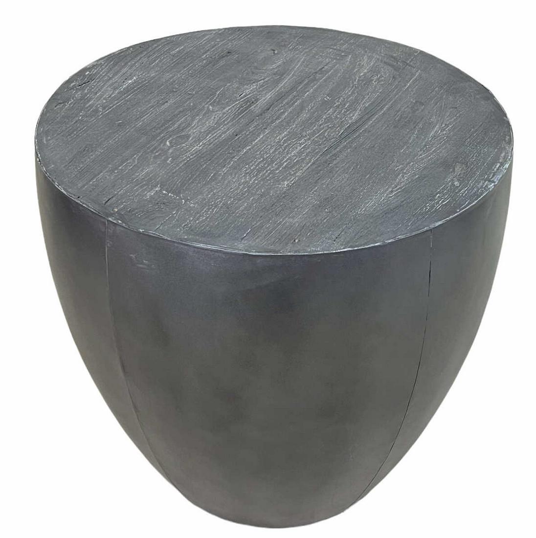 MODERN METAL SIDE TABLE WITH WOOD TOP (1 of 3)