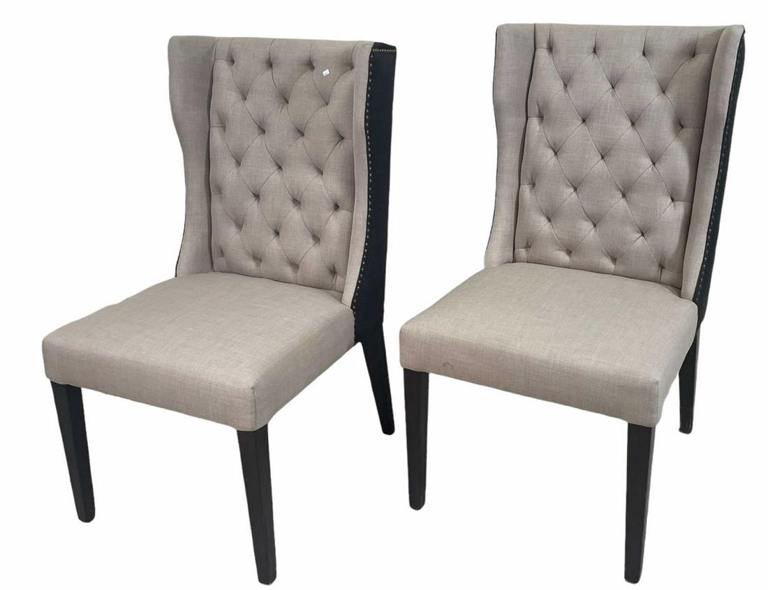 PAIR OF WINGED SIDE CHAIRS (1 of 3)