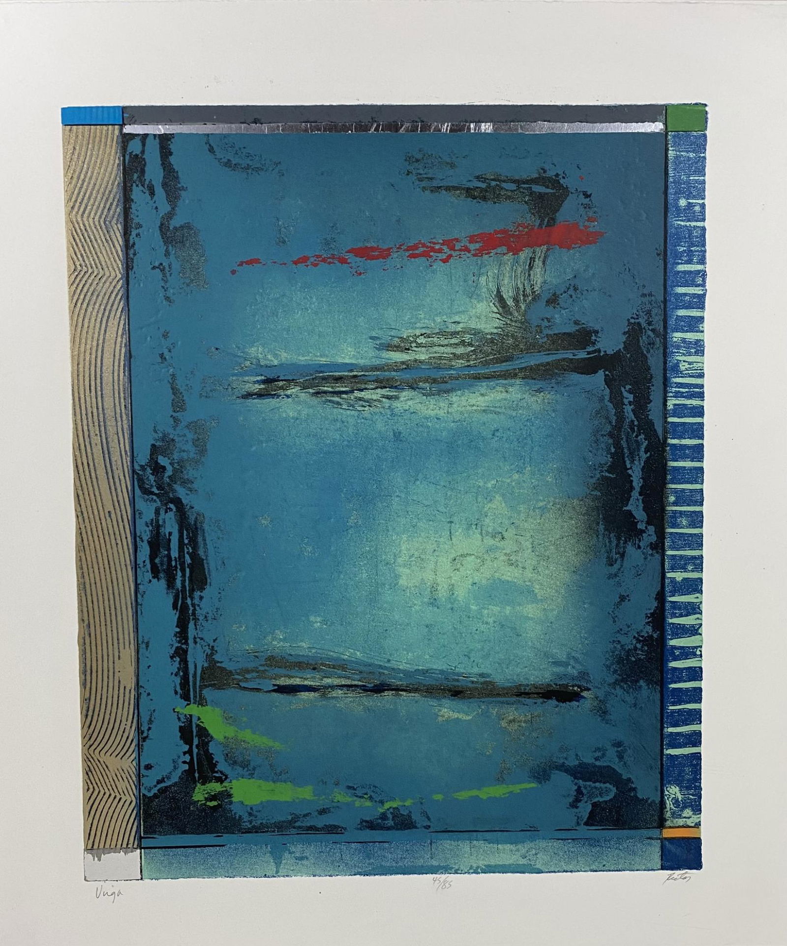 ROBERT RECTOR LITHOGRAPH INFINITAS SUITE VIRGA: ROBERT RECTOR LITHOGRAPH INFINITAS SUITE VIRGA Height: 21.5 in. by Width: 18