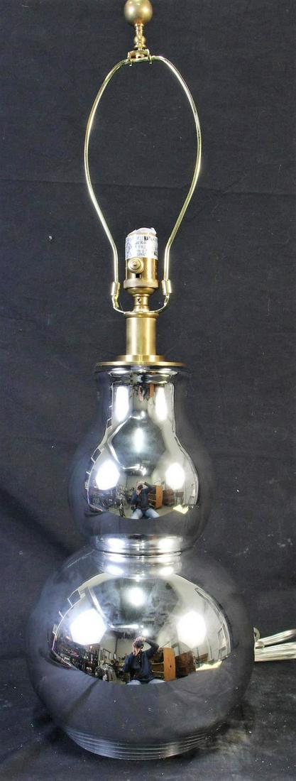 DOUBLE GOURD MIRRORED GLASS LAMP BY VISUAL COMFORT: DOUBLE GOURD MIRRORED GLASS LAMP BY VISUAL COMFORT. Height: 31.5 in. by Width: 8.5 in. by Depth: 8.5 in.