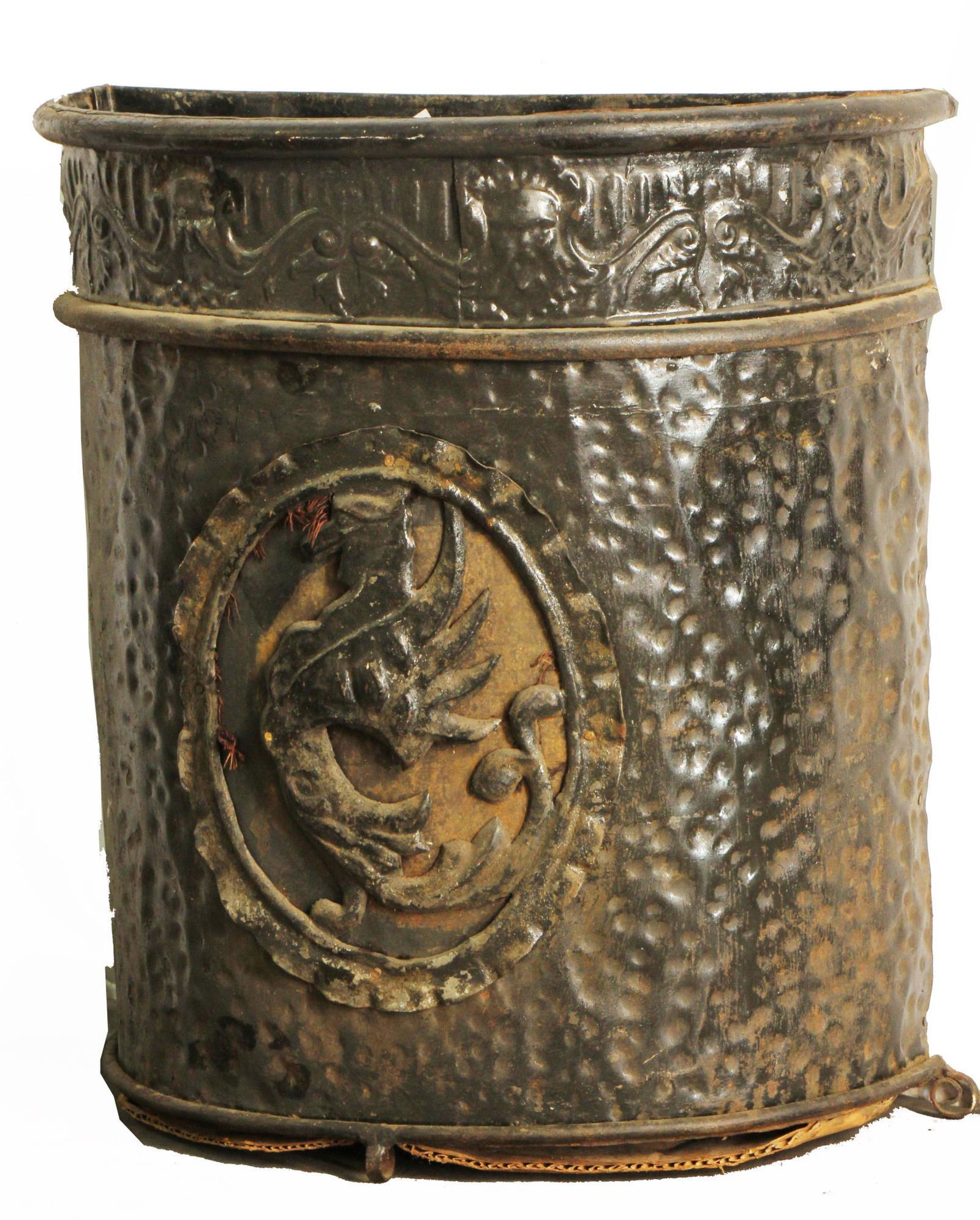 ANTIQUE PRESSED METAL CANE STAND (1 of 3)