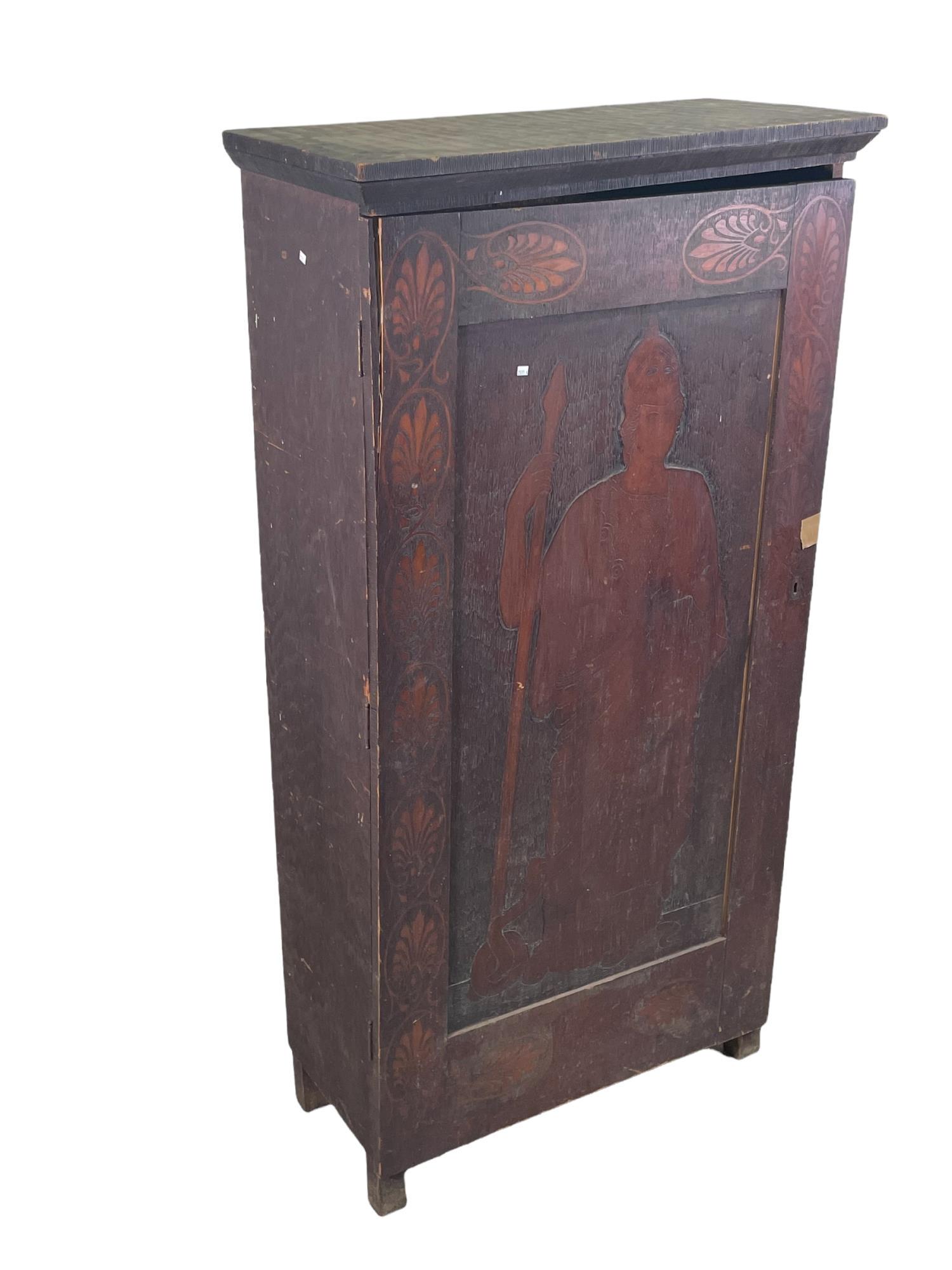 TALL ANTIQUE WOOD CABINET (1 of 3)
