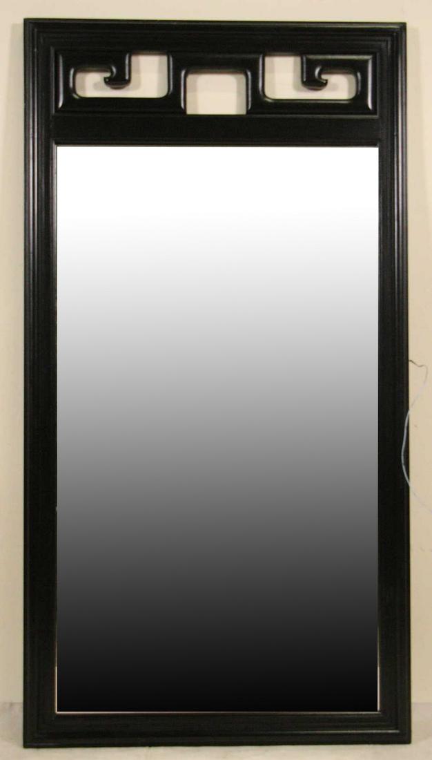 CHINESE STYLE EBONIZED LACQUERED FRAMED MIRROR (1 of 3)