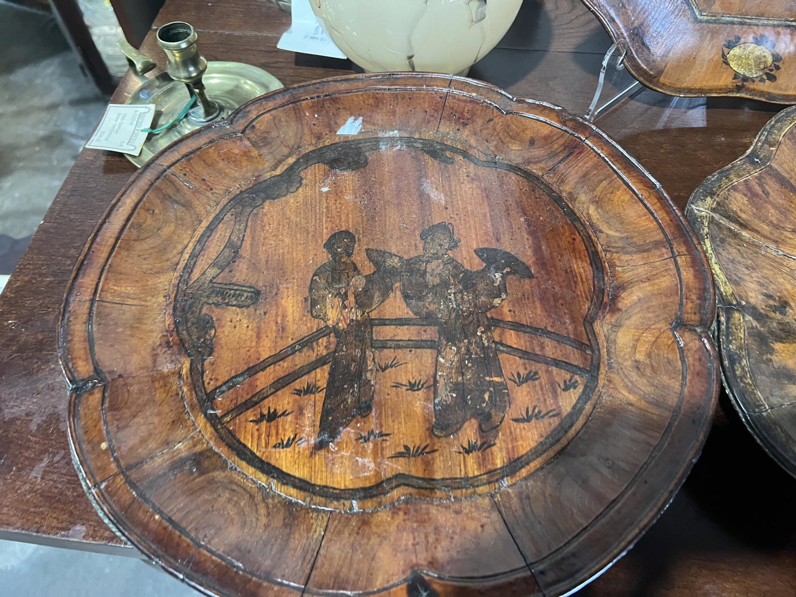 4 CHINESE ANTIQUE CHARGERS: 4 CHINESE ANTIQUE CHARGERS