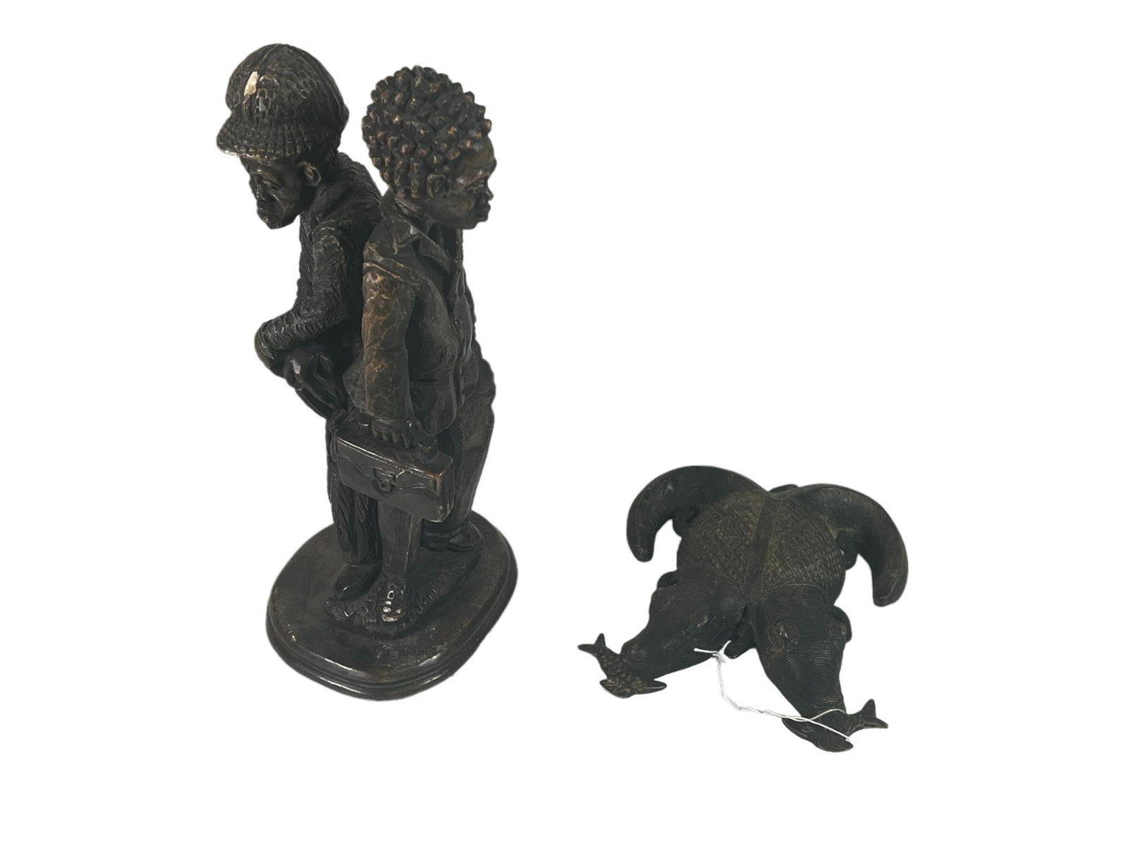 MATHEW NGWAIVYANA BRONZE AND 1 OTHER BRONZE: MATHEW NGWAIVYANA BRONZE AND 1 OTHER BRONZE Height: 12 in. by Width: 5 in. by Depth: 4
