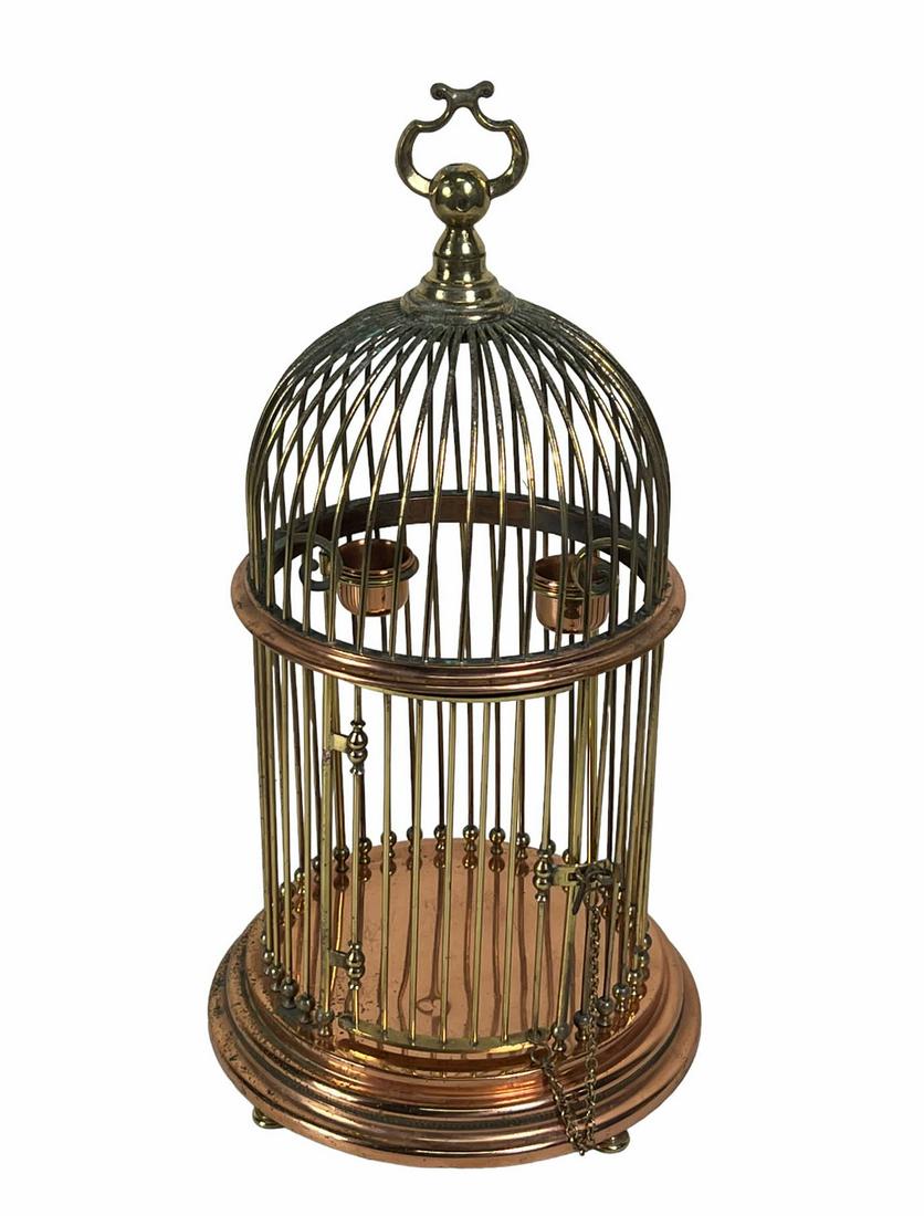 BRASS AND COPPER BIRD CAGE (1 of 2)