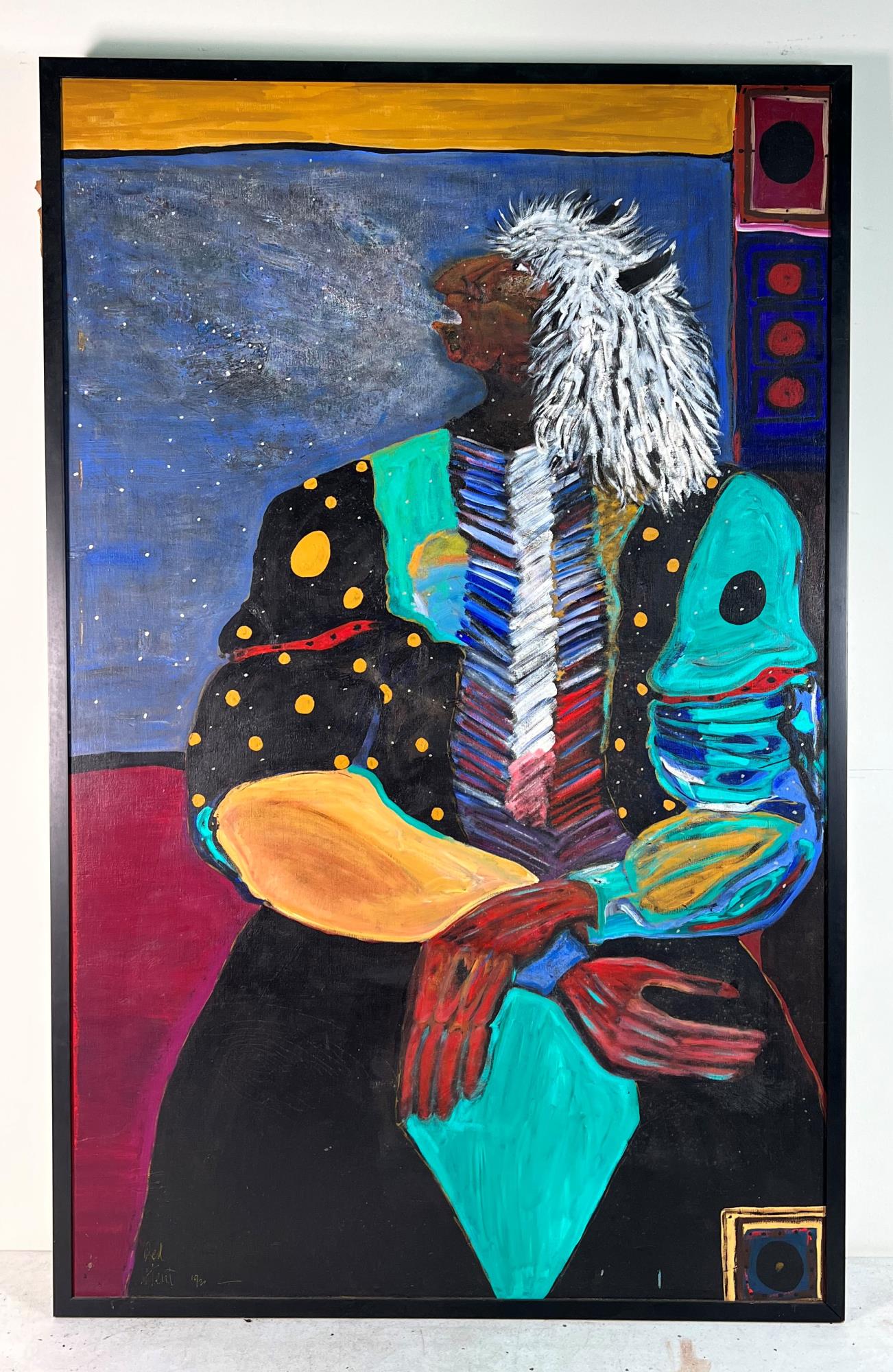 ACRYLIC ON ARTIST PANEL SIGNED RED HEART (1 of 3)