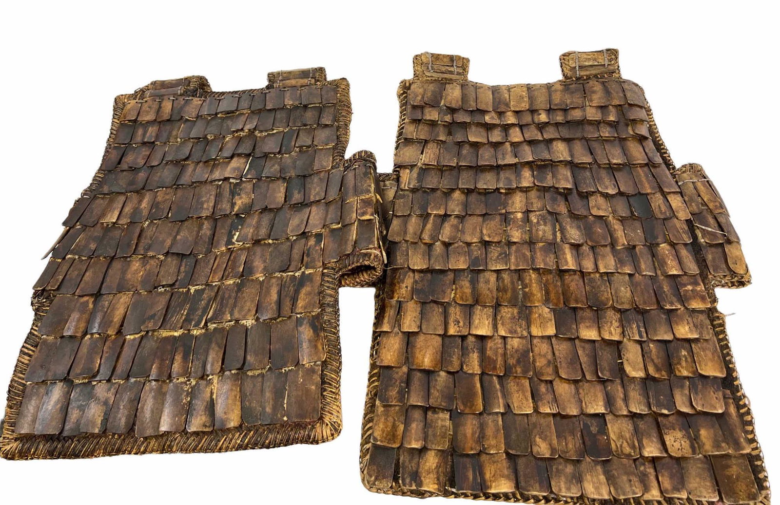 ANTIQUE ASIAN BAMBOO & LEATHER BODY ARMOR: ANTIQUE ASIAN BAMBOO & LEATHER BODY ARMOR
