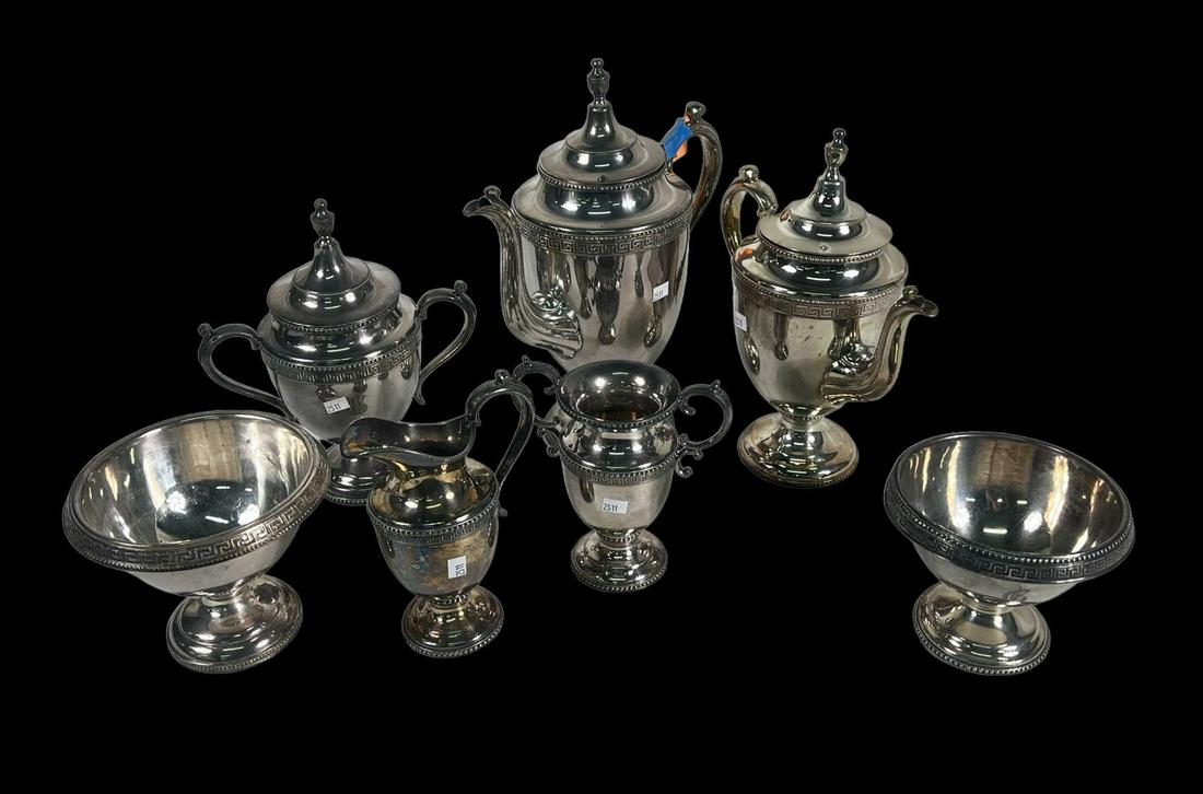 SET OF 7 SILVER PLATED PCS TEA  COFFEE SERVING SET (1 of 5)