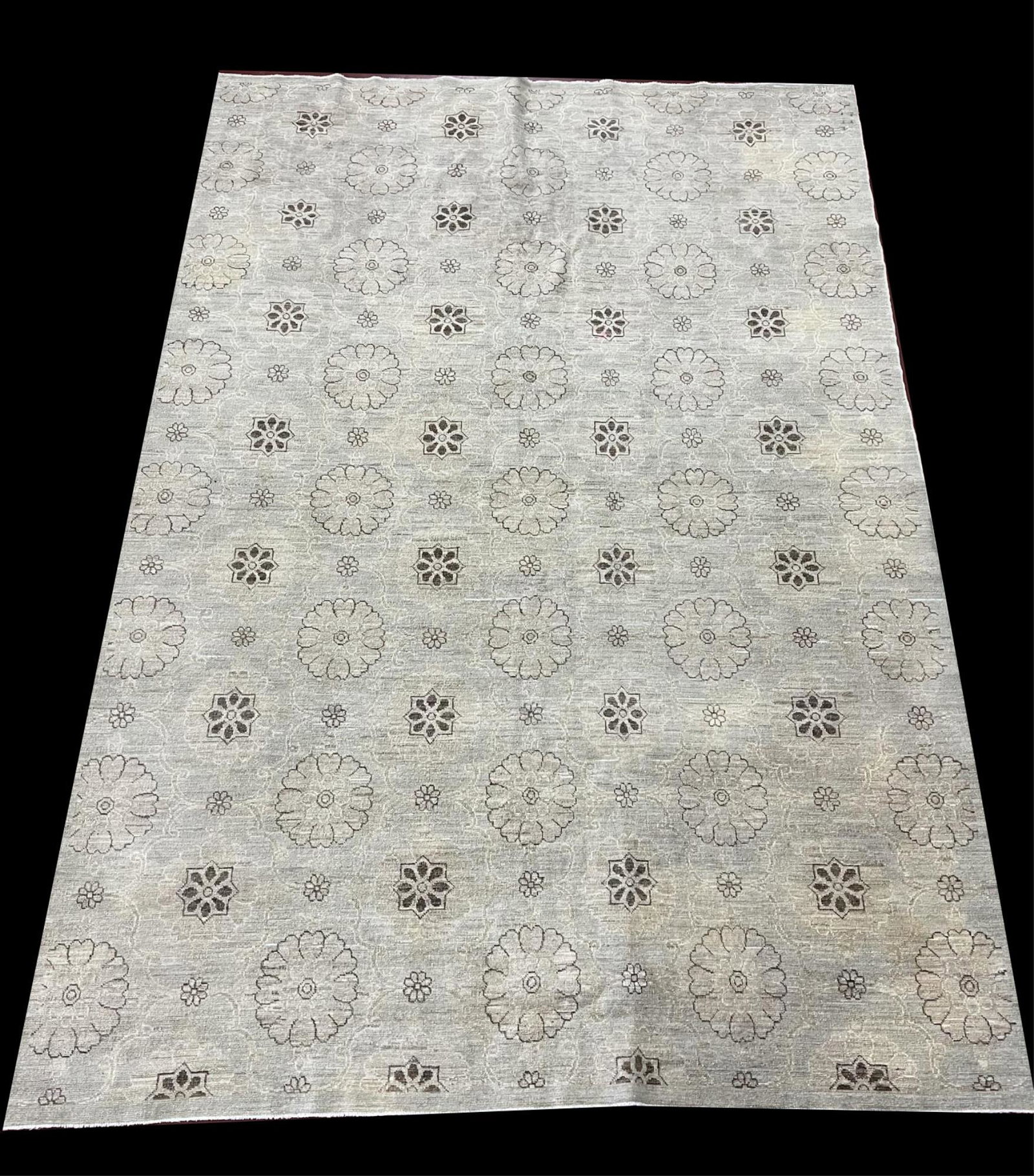 HAND KNOTTED OUSHAK STYLE RUG 106 X 70 (1 of 4)