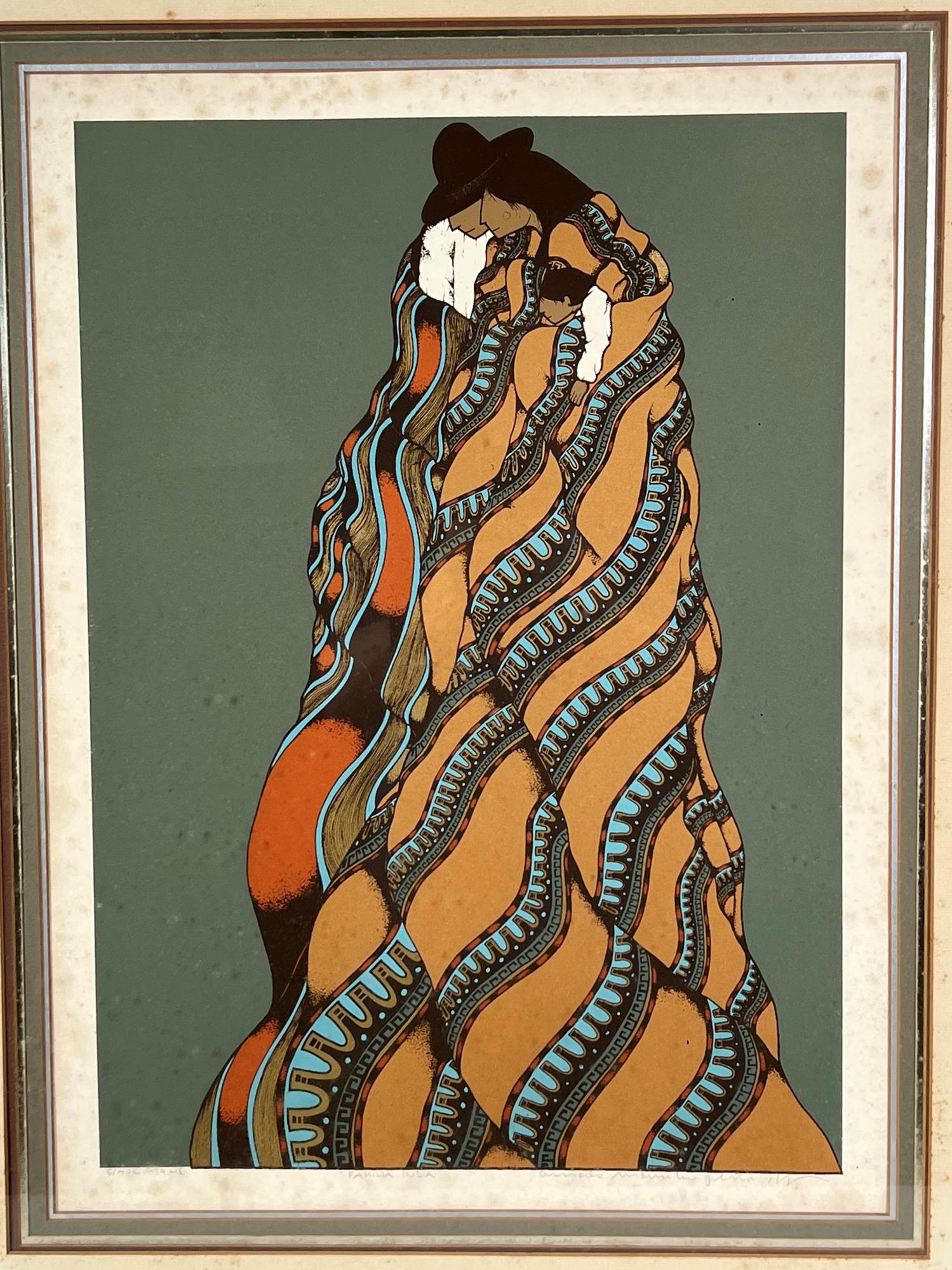 AMADO MAURILLO PENA FRAMED SIGNED PRINT (1 of 3)