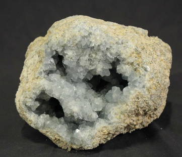 CELESTITE GEODE: CELESTITE GEODE - (CL28) 14.4 LBS. Height: 7 in. by Width: 8 in. by Depth: 6 in.