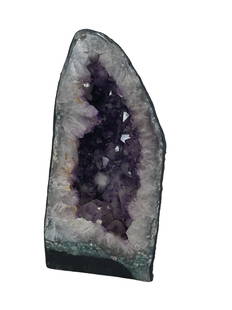 AMETHYST CATHEDRAL GEODE: AMETHYST CATHEDRAL GEODE - (CTH7586) - 27 LBS Height: 15 in. by Width: 7 in. by Depth: 5 IN.