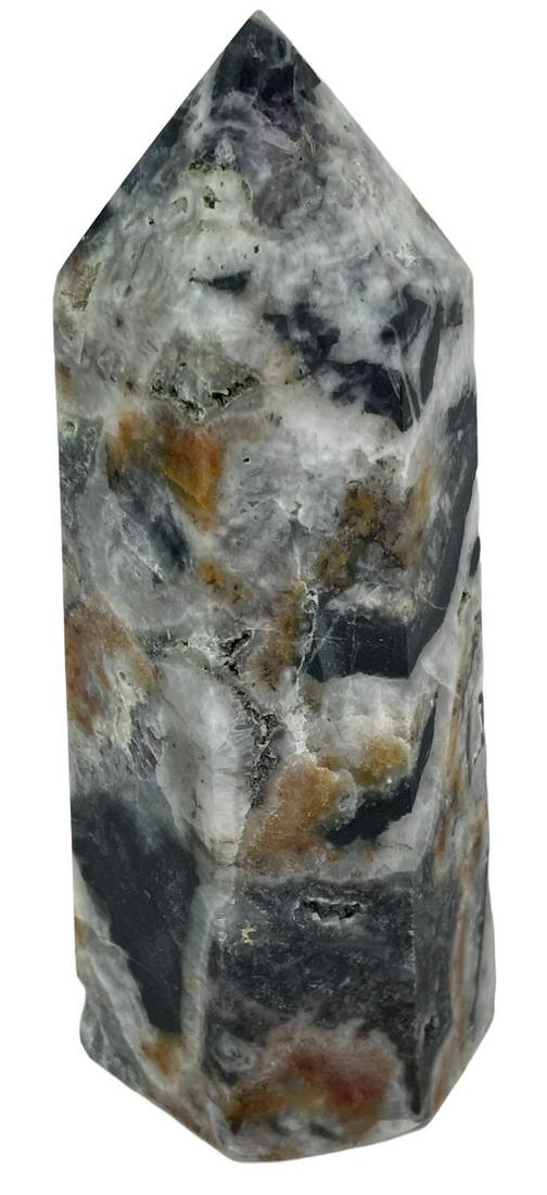 FLUORITE & DRUZY OBELISK: FLUORITE & DRUZY OBELISK - (P75) - 4 LBS 2 OZ Height: 8 in. by Width: 3 in. by Depth: 3