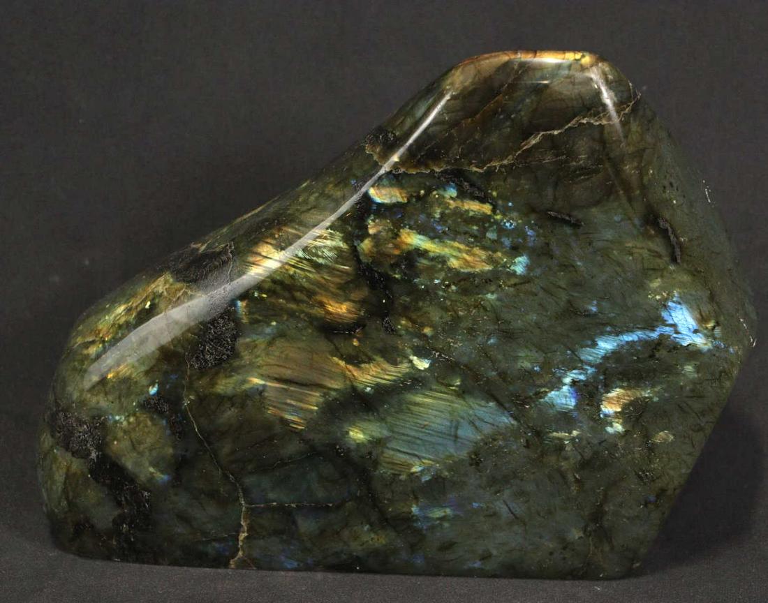 BLUE YELLOW GREEN LABRADORITE FREEFORM (1 of 3)