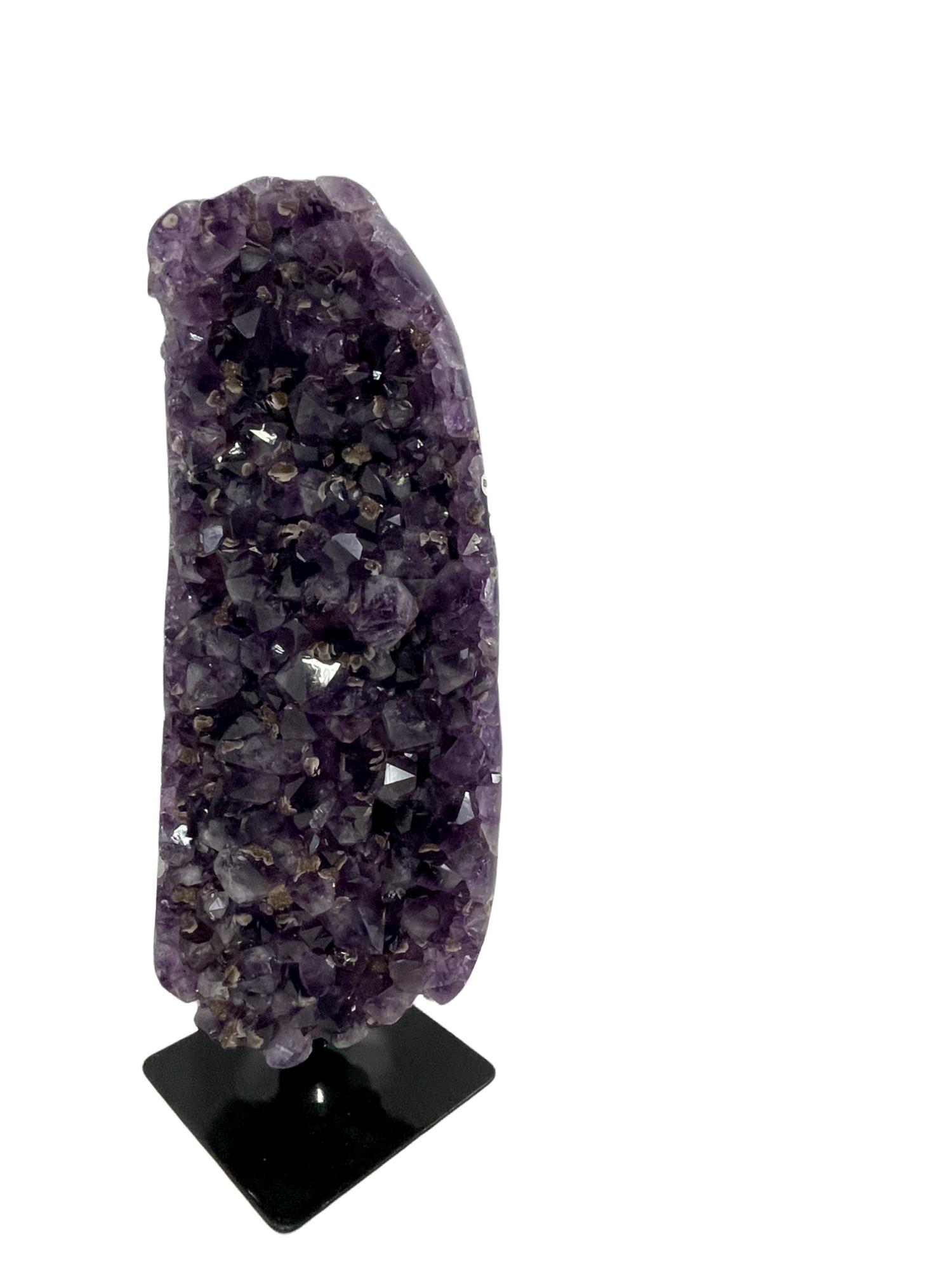 AMETHYST CLUSTER WITH INCLUSIONS ON STAND (1 of 3)