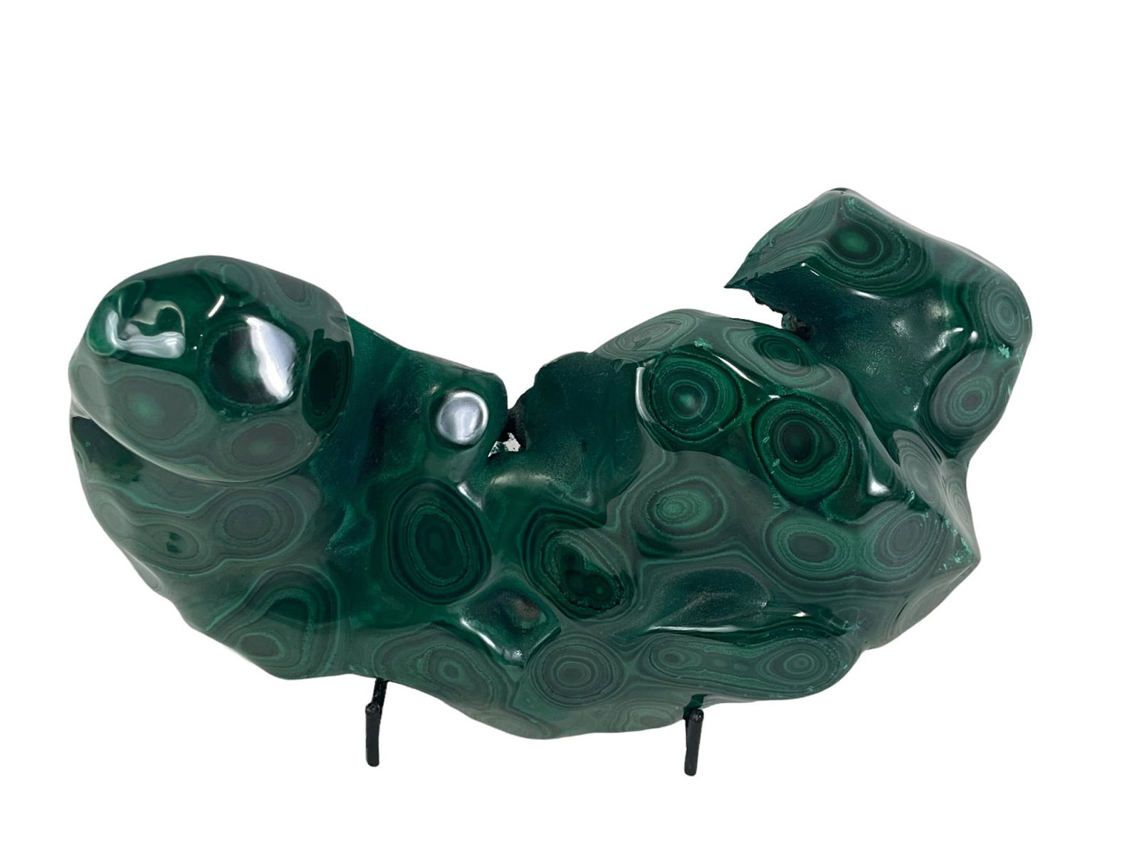 TOP NOTCH POLISHED BULLSEYE MALACHITE SPECIMEN (1 of 3)