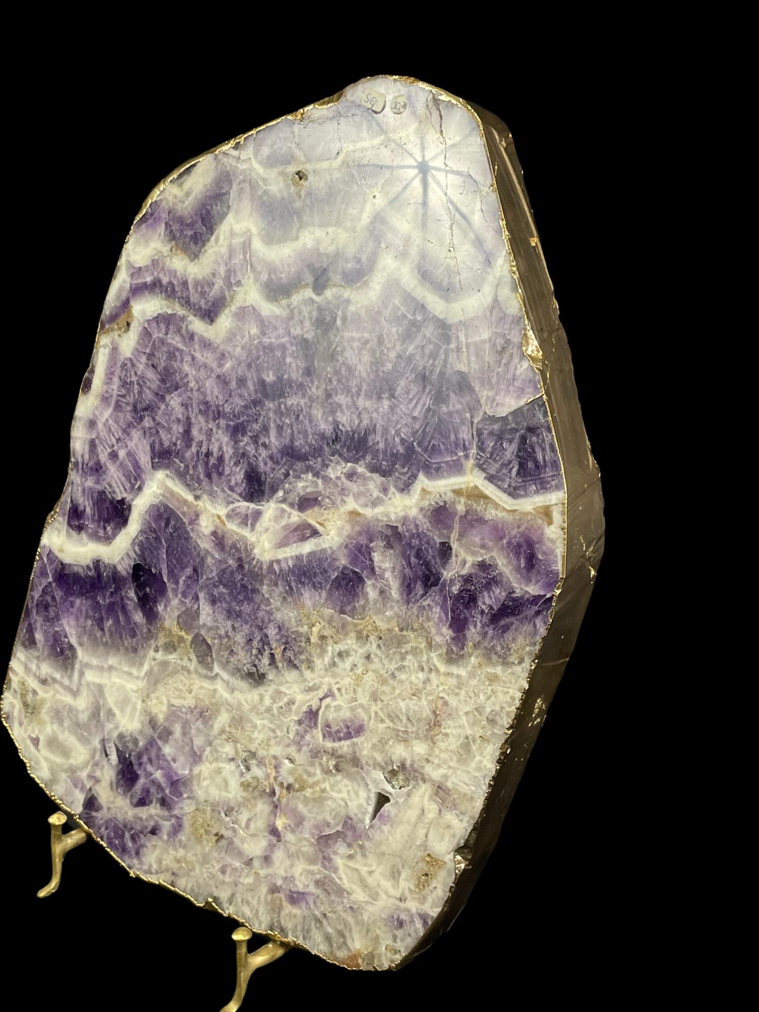 AMETHYST SLICE WITH GOLD FILIGREE (1 of 3)