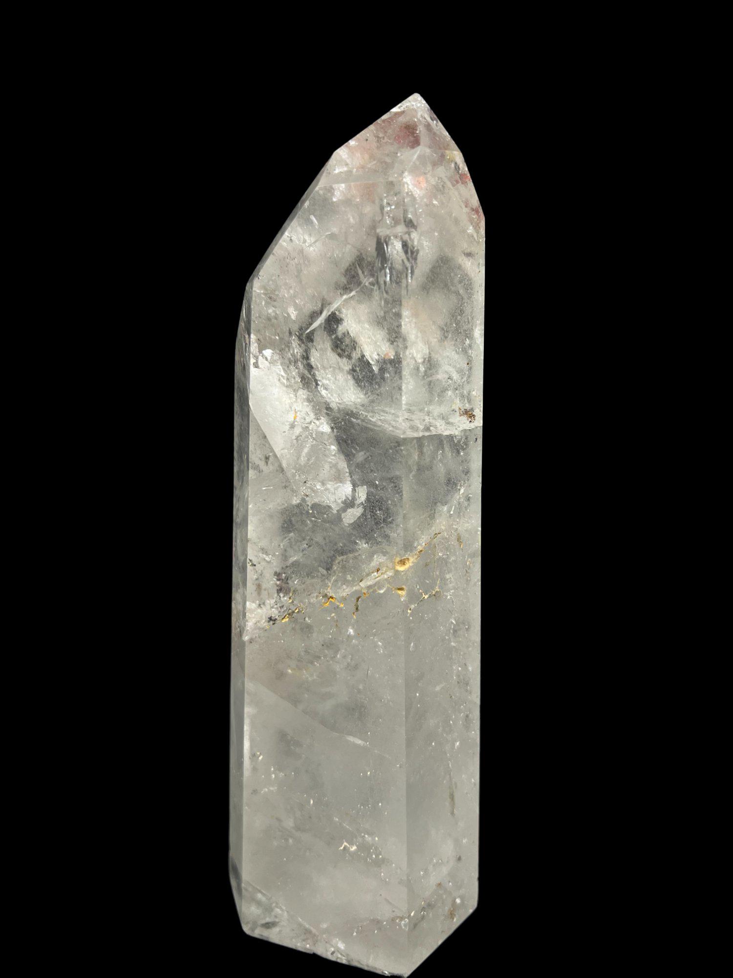 QUARTZ OBELISK: QUARTZ OBELISK - 2.2 LBS Height: 3 in. by Width: 8 in. by Depth: 2