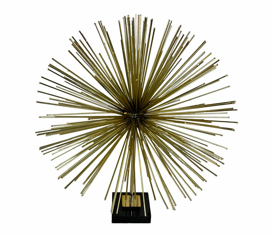 C. JERE STYLE SEA URCHIN BRASS SCULPTURE: C. JERE STYLE SEA URCHIN BRASS SCULPTURE.