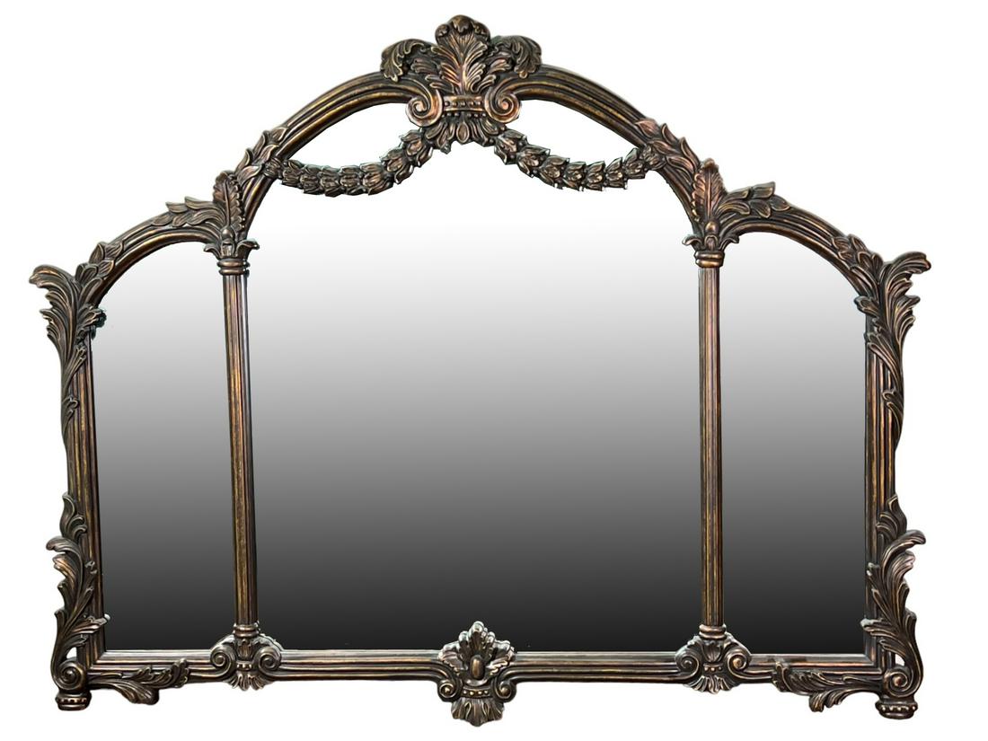 LARGE 3 PANELED FRAMED MIRROR (1 of 3)