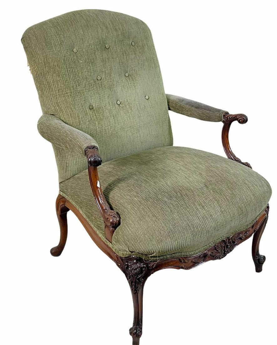 19th CENTURY  CHIPPENDALE STYLE ARMCHAIR (1 of 3)