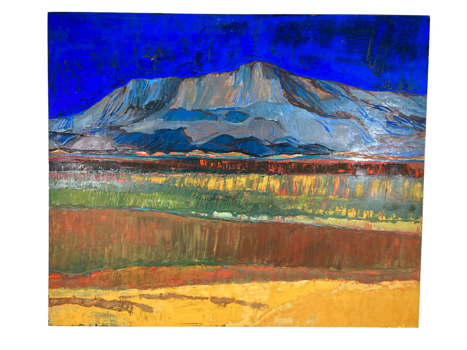 HERB MEARS  "COBALT SKY" OIL ON PANEL PAINTING (1 of 3)
