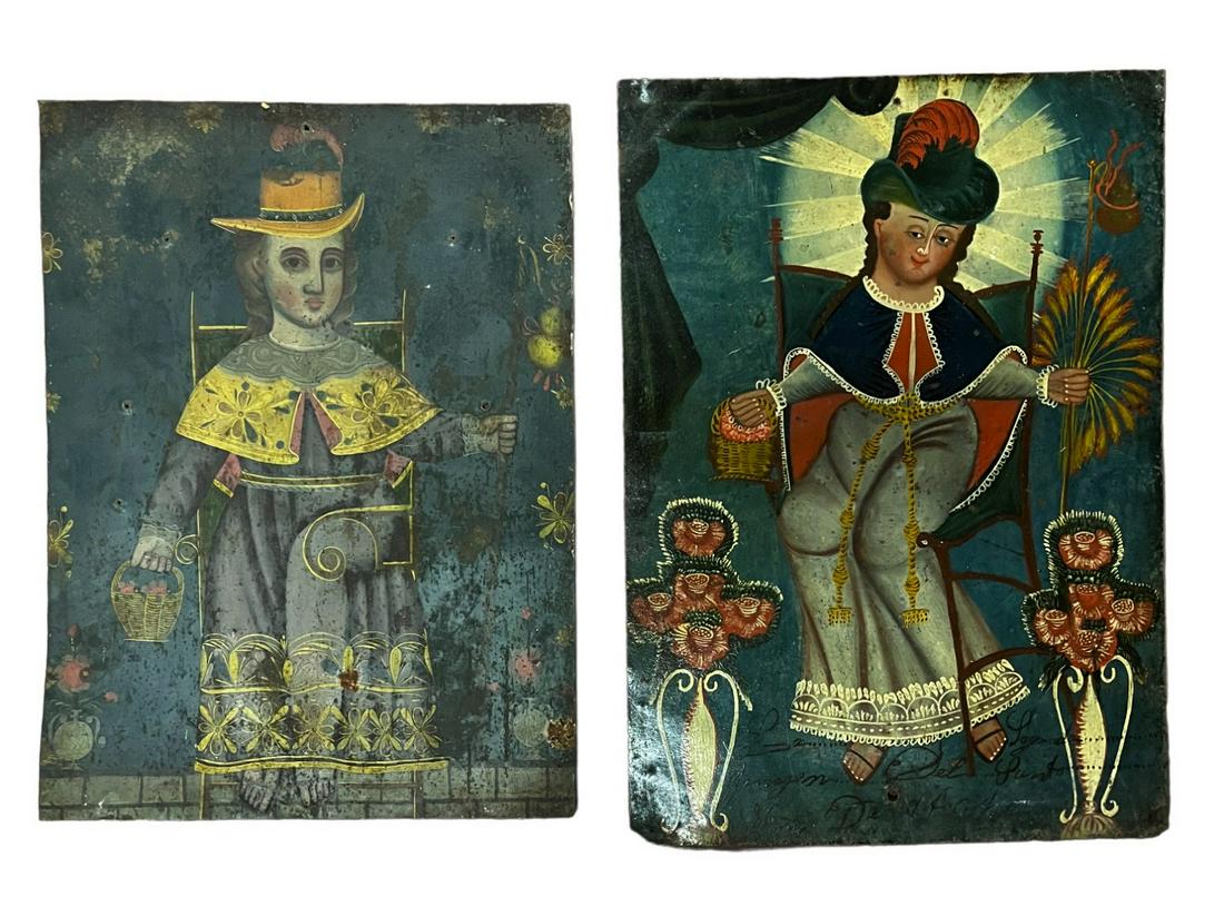 2 MEXICAN FOLK ART OIL (1 of 3)