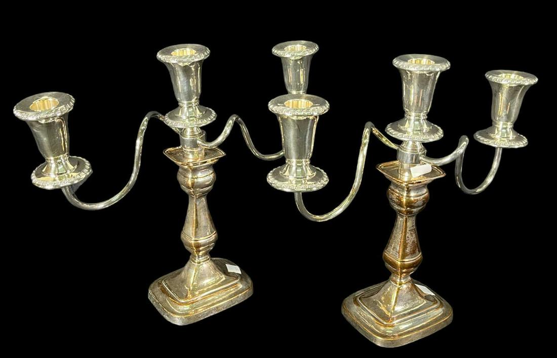 PAIR OF ANTIQUE CANDELABRAS (1 of 3)