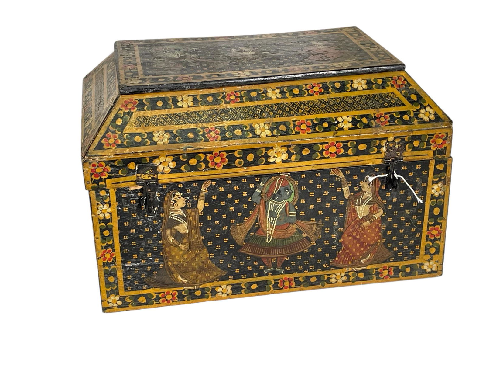 PAINTED INDIAN DOCUMENT BOX (1 of 4)