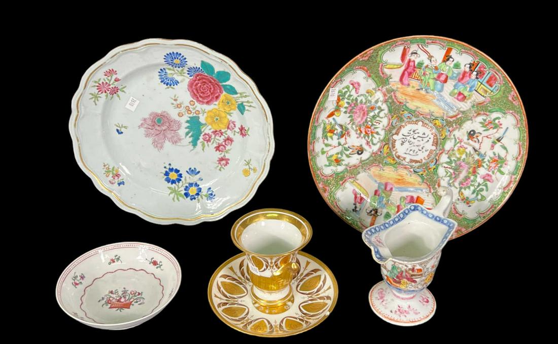 MIXED LOT OF FIVE PORCELAIN PIECES (1 of 1)