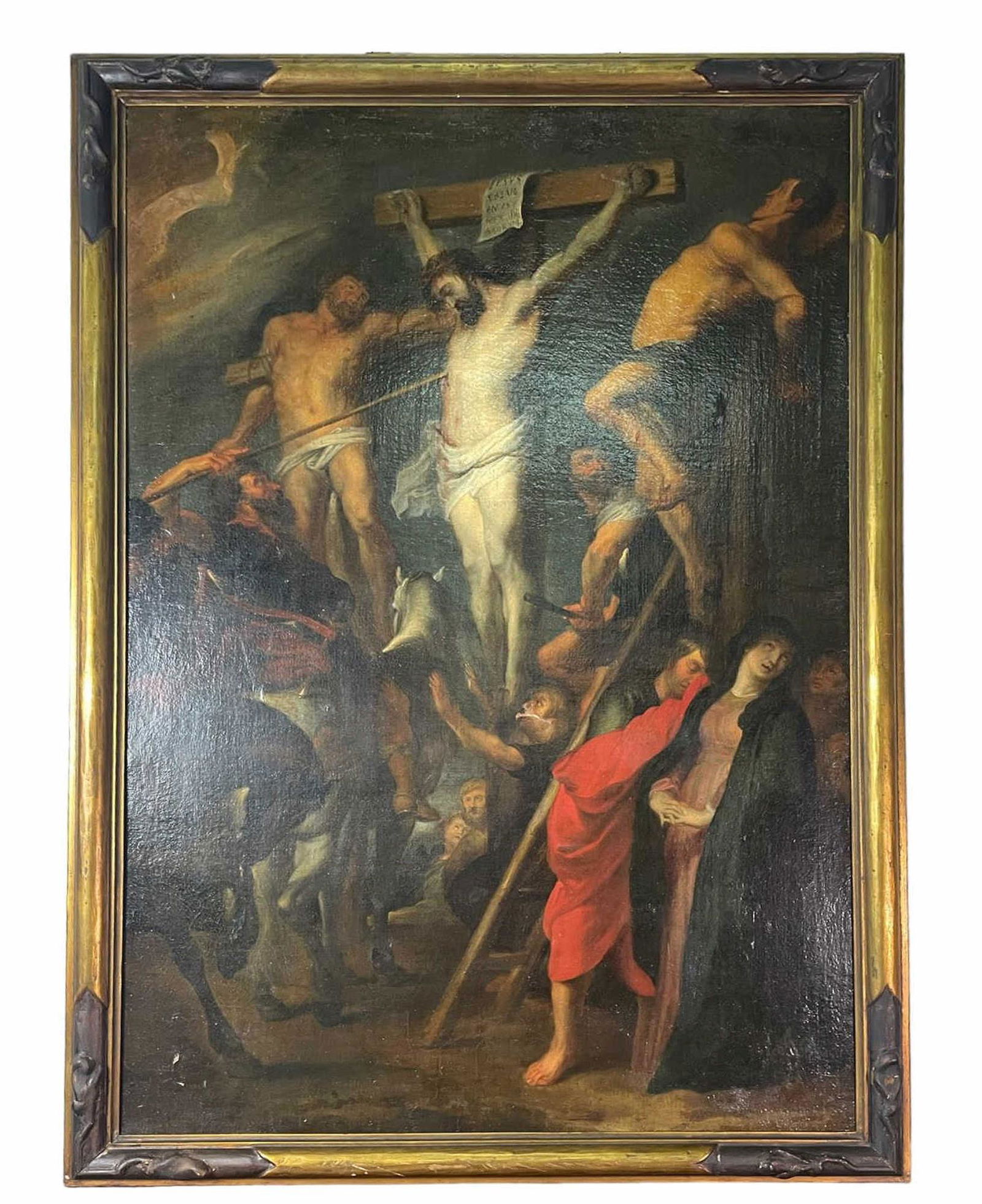 17th C. CHRIST ON CROSS,  AFTER PETER PAUL RUBEN (1 of 6)