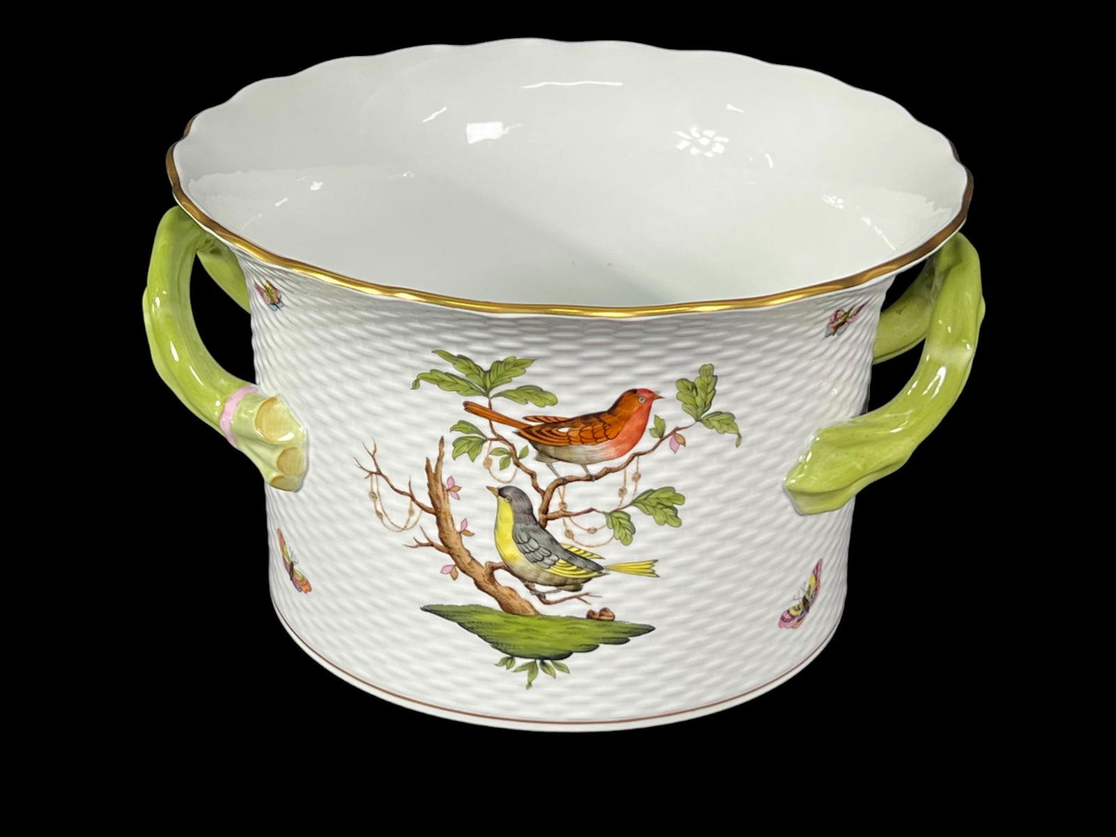 HEREND ROTHSCHILD PORCELAIN CACHEPOT (1 of 4)