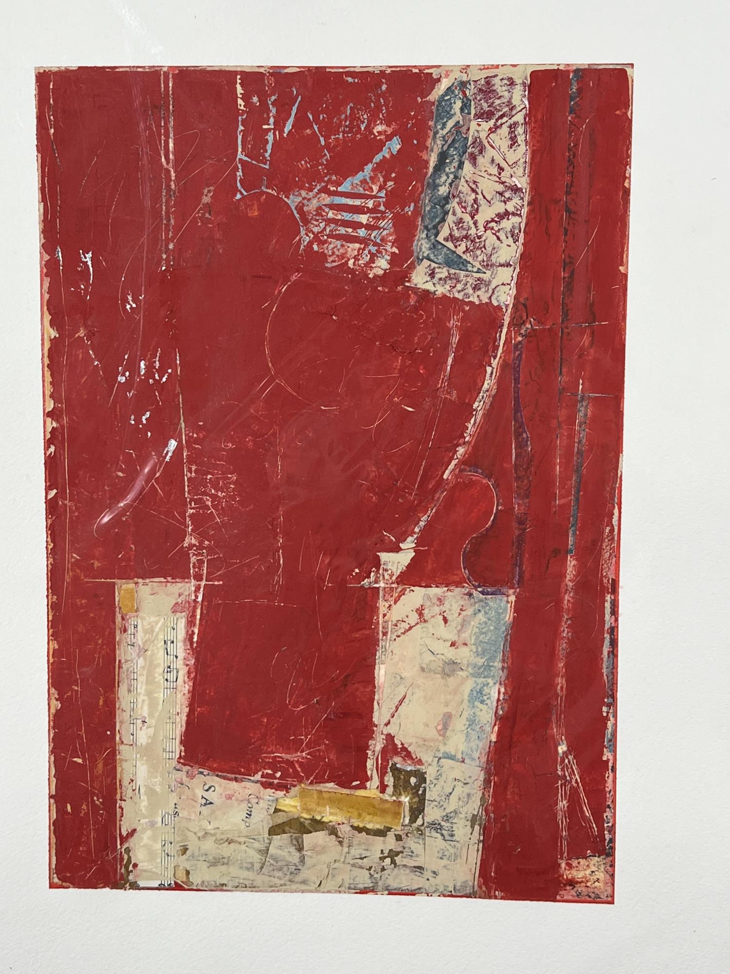 JOHN PAVLICEK ABSTRACT MIXED MEDIA ON PAPER (1 of 2)