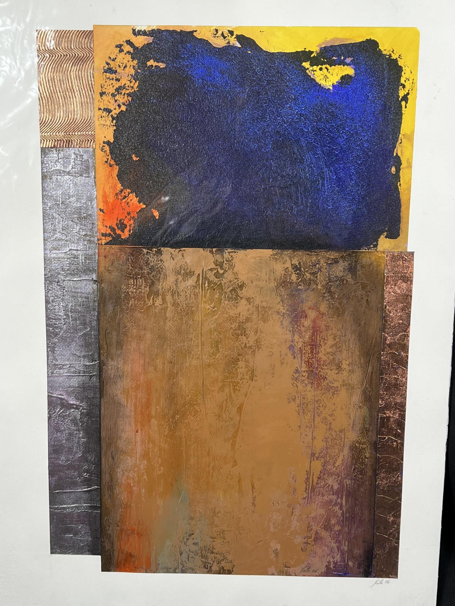 ROBERT RECTOR ABSTRACT ACRYLIC ON PAPER (1 of 2)